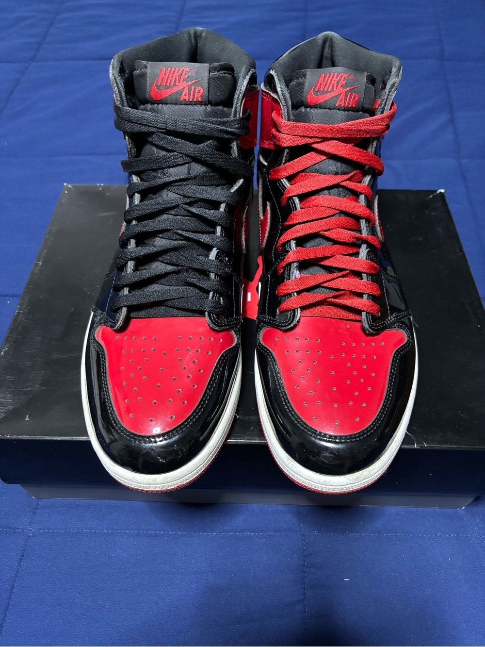 Jordan 1 Retro High OG Patent Bred 2021 Size 13
